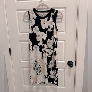 RACHEL Rachel Roy Knit Stretch Dress Size Medium Floral Print Sleeveless-SMALL
